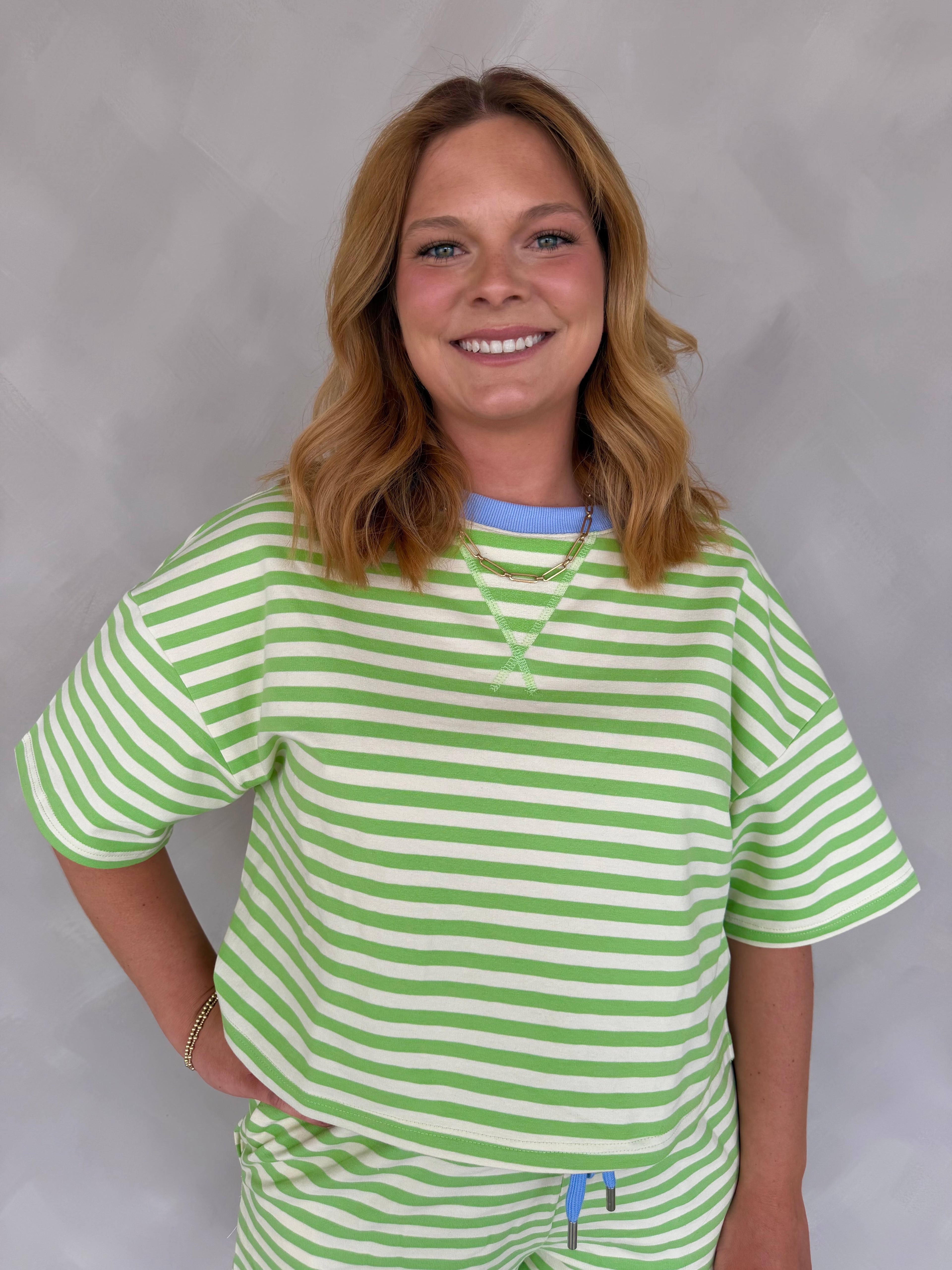 Honeydew Striped Tee