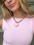 Happy Colorful Heart Necklace