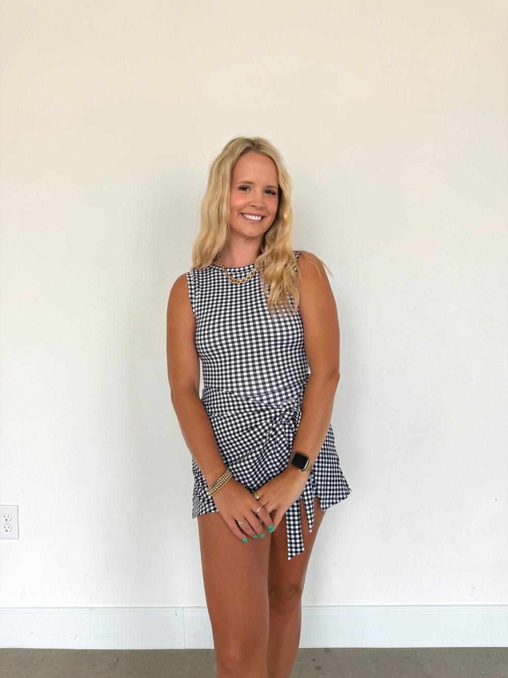 black and white athletic dress NikeCourt Dri-FIT Advantage Slam US Open Women's White, Black, Hot Control the 'T' Sports With a sleek fit through the body Girly Gingham Athletic Dress