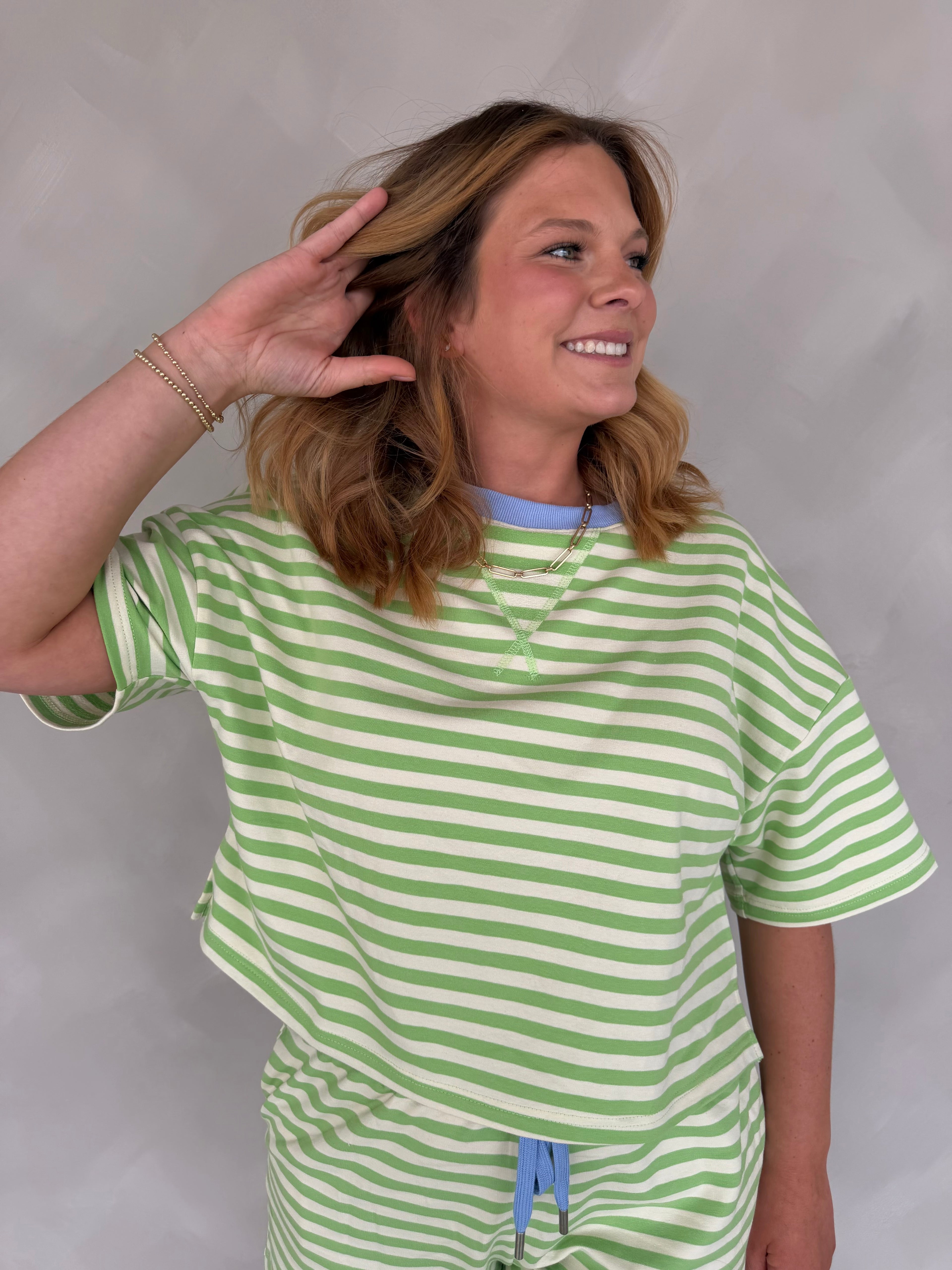Honeydew Striped Tee