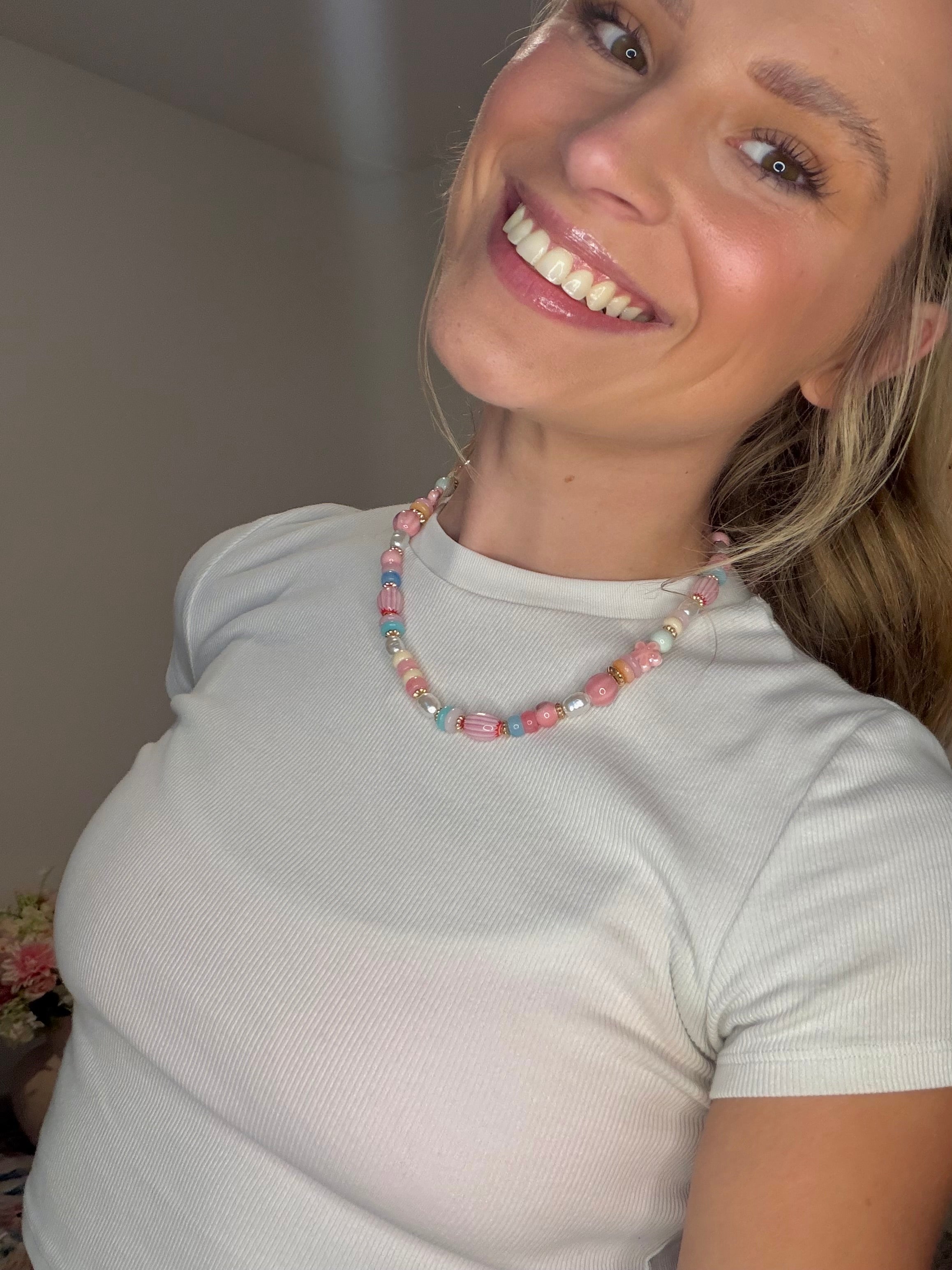 Candy Crush Beaded Necklace