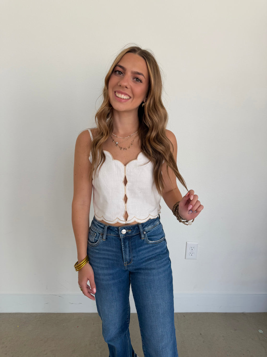 Sweetheart Scallop Top