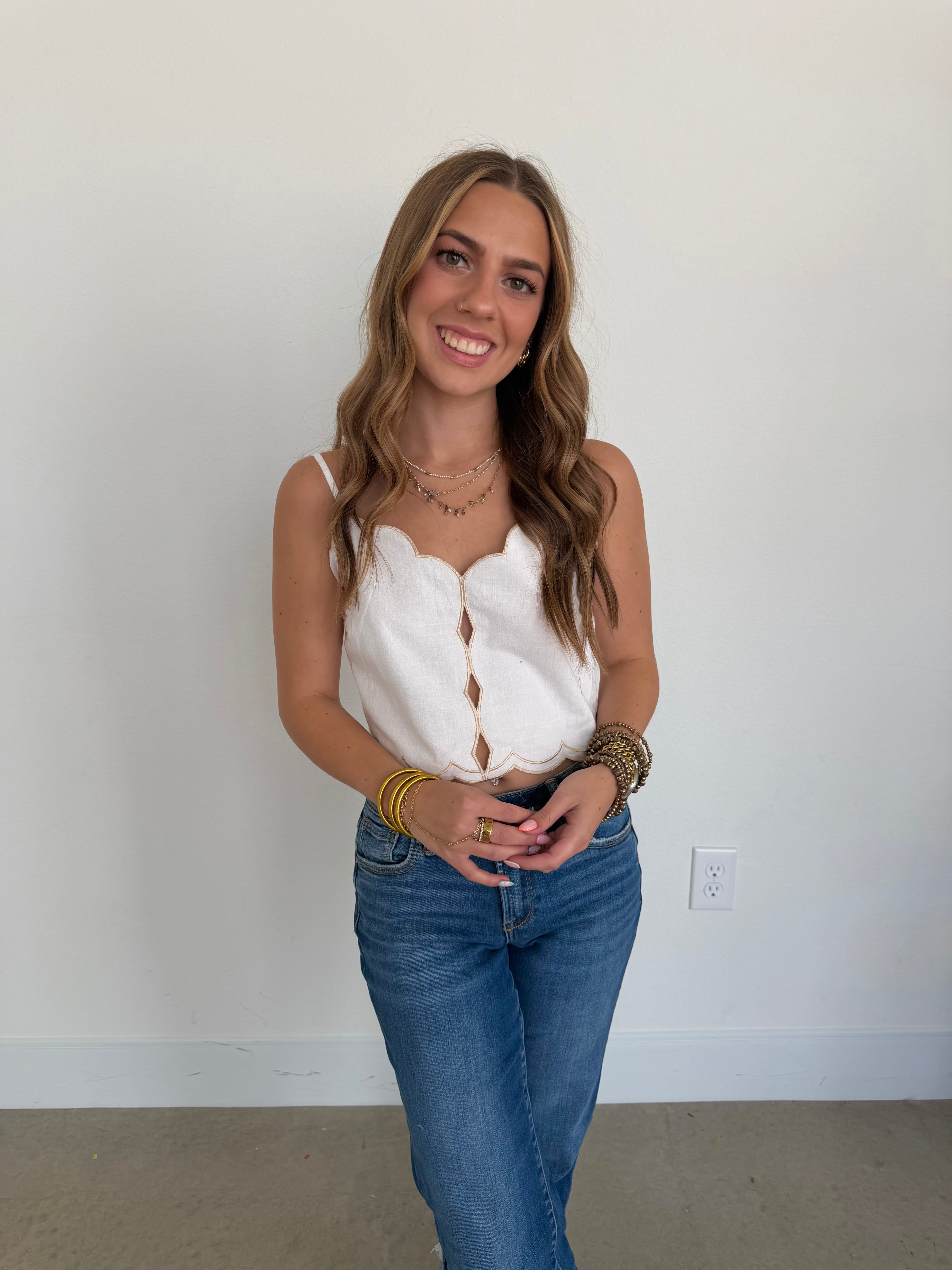 Sweetheart Scallop Top
