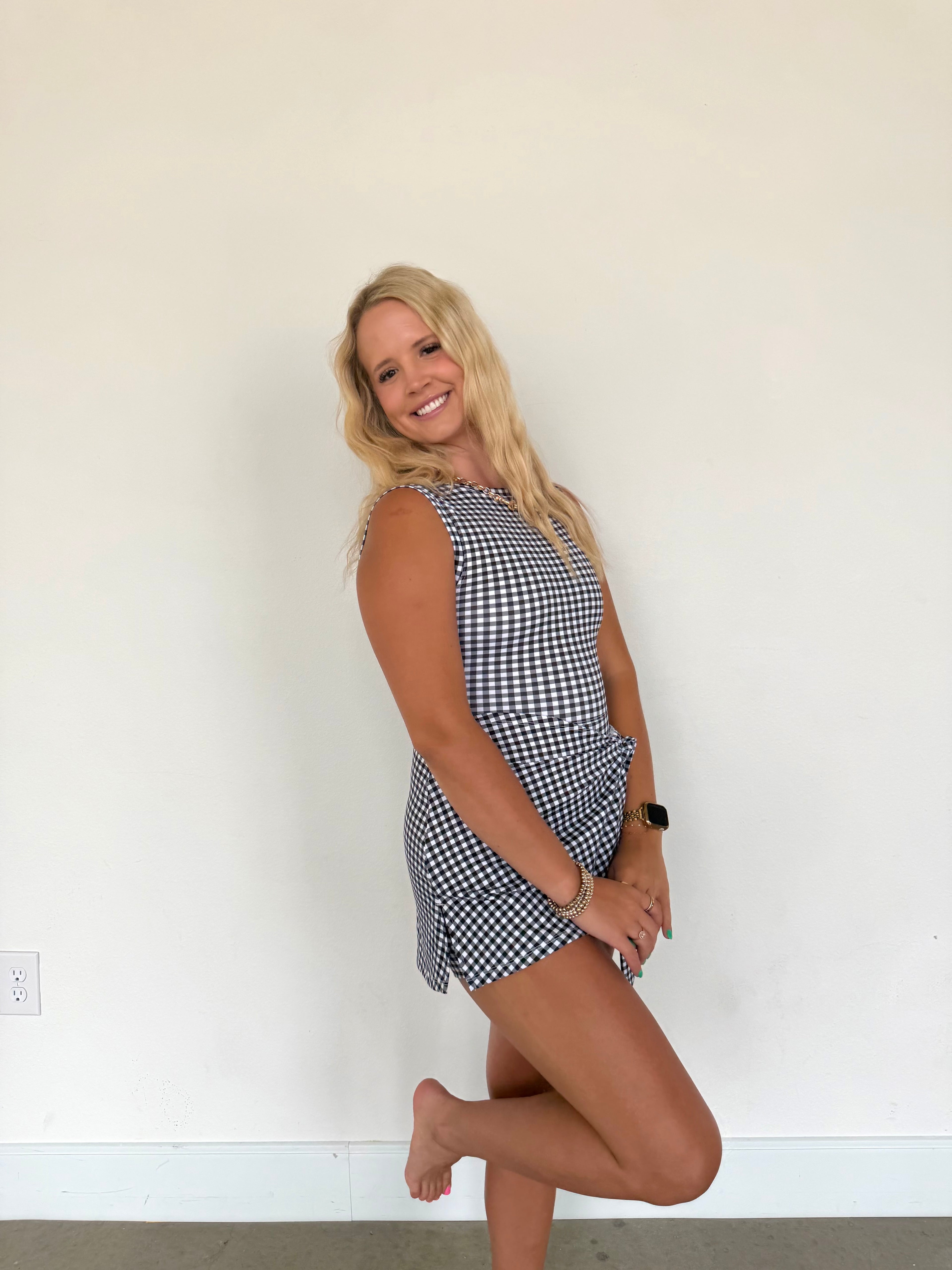 Girly Gingham Athletic Dress